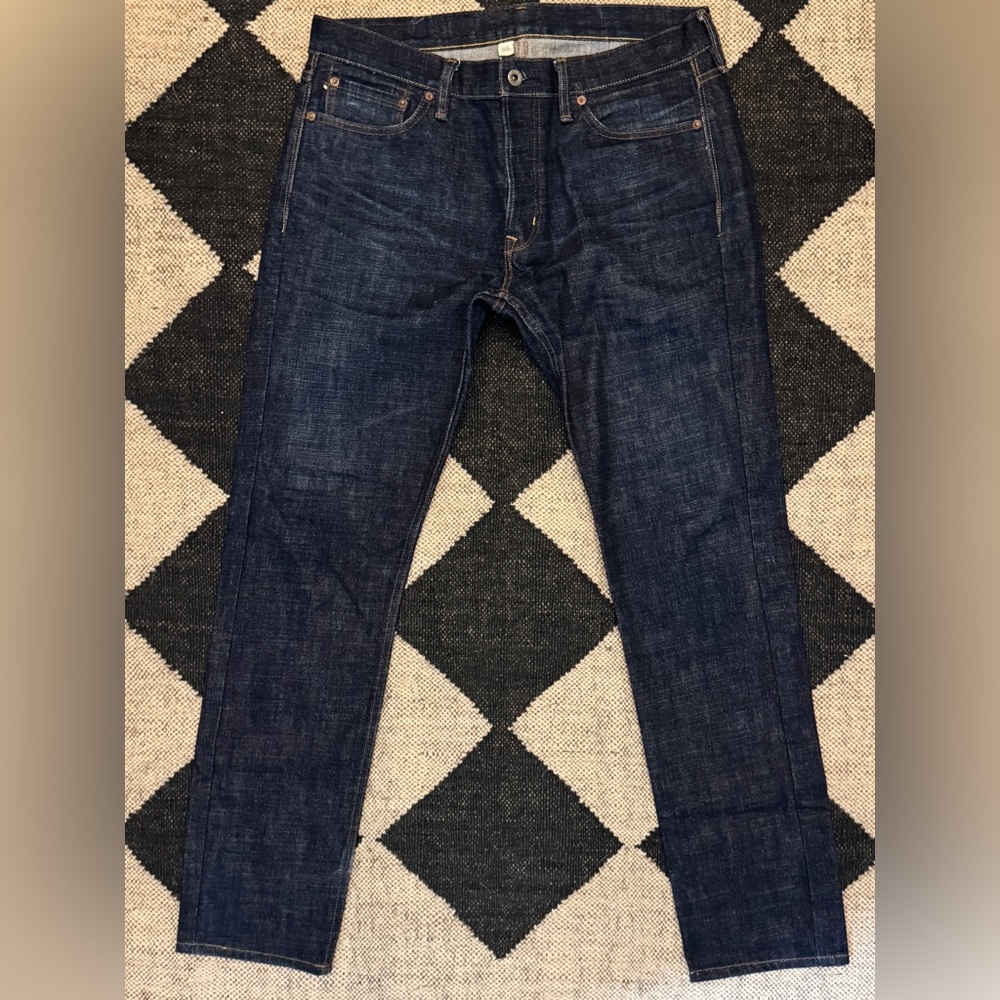 RALPH LAUREN DENIM & SUPPLY Slim Fit Selvedge Jeans Dark 34x32